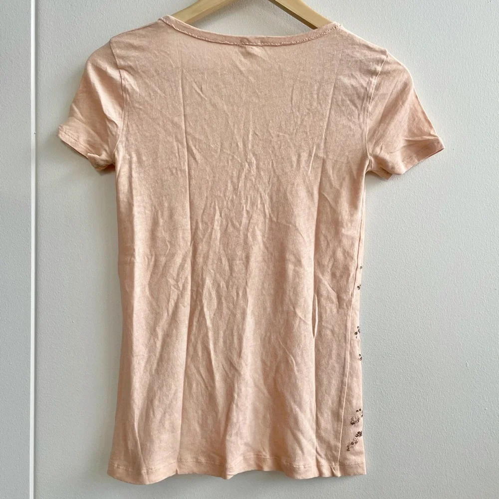 J.Crew Peach Sequin Tee